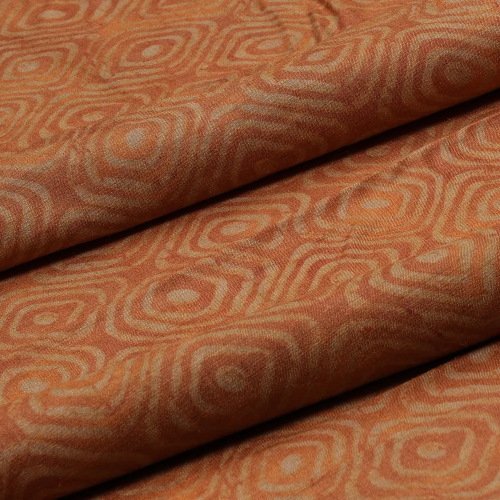 Tussar Munga Plain - Block Print